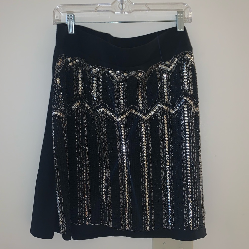 Torrid black and sequence a line skirt